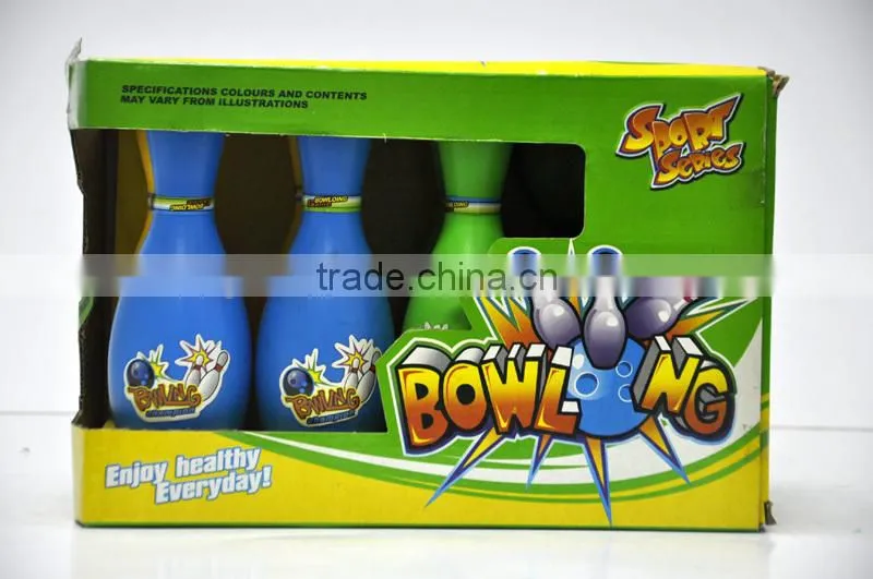 (6 Bowling 1 Ball) Colorful Plastic Child Bowling Set Outdoor Indoor Party Game Props Kid Children Funny Toys Gift