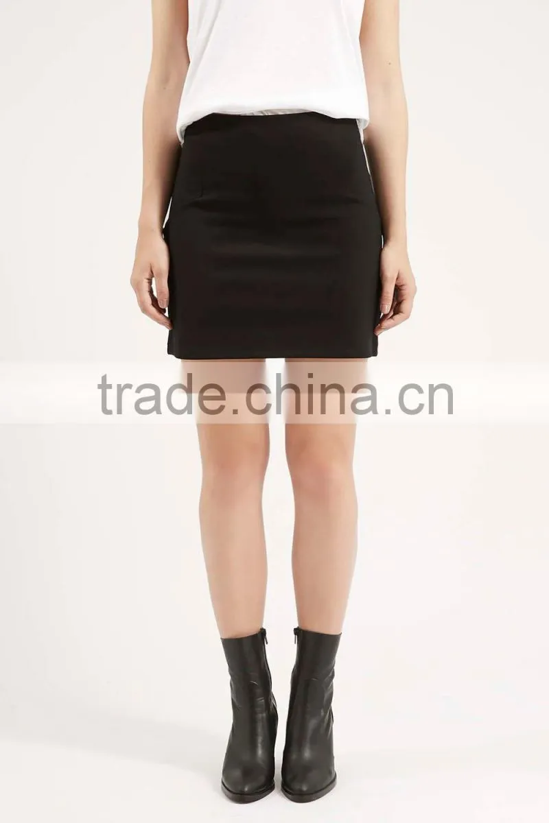 High-Waisted Seam Detail Sexy Mini Skirt Models