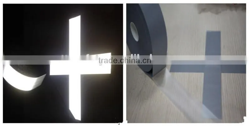 EN ISO 20471:2013 Custom Printed grey warning reflective stripes for sew on safety clothing