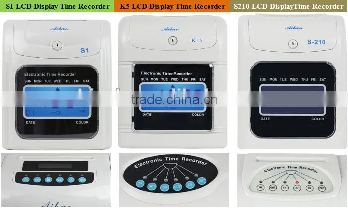 employee time card punch time clock machine