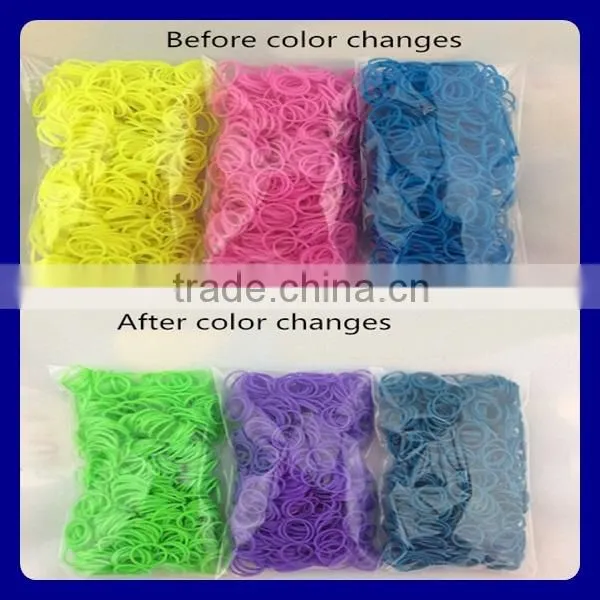 Wholease dropship wholesale loom band colorful silicone loom bands diy loom band kit candy toy