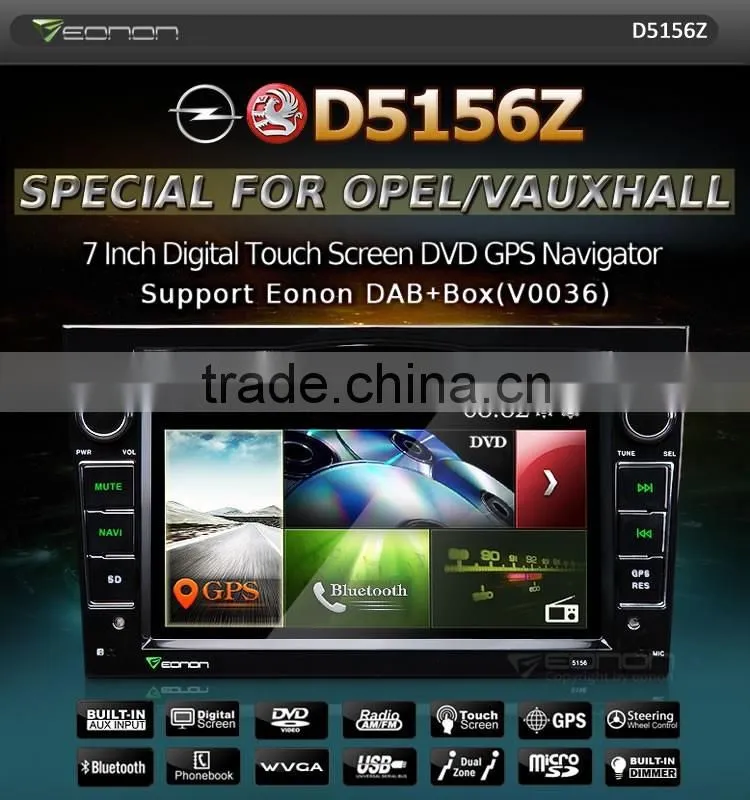 EONON D5156Z Black 7 Inch Digital Touch Screen GPS Car DVD Player For Opel /Vauxhall /Holden