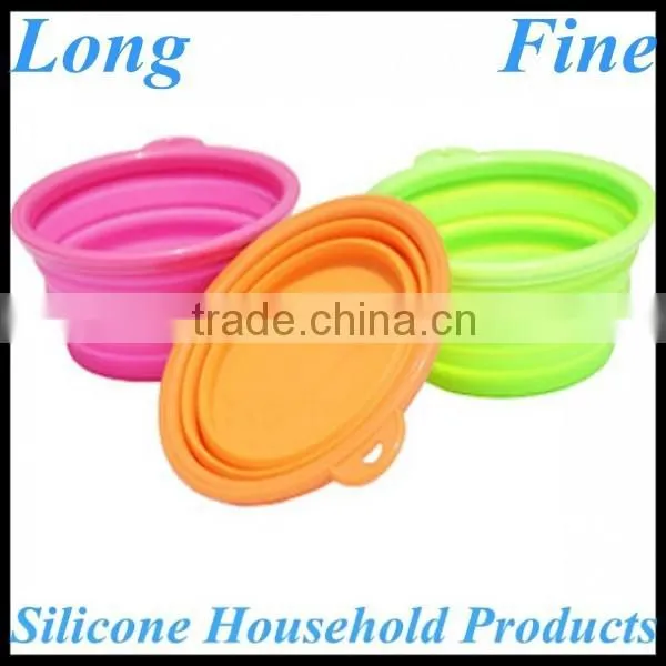 Durable Colorful Fancy Silicone Collapsible Bowl