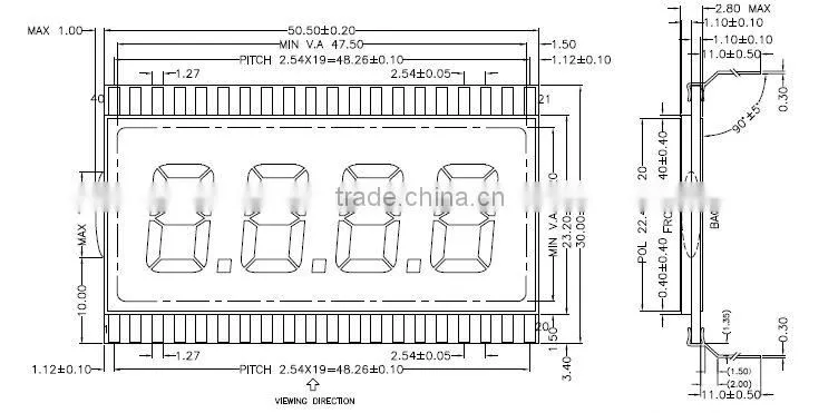 4 digital 7 segment lcd display