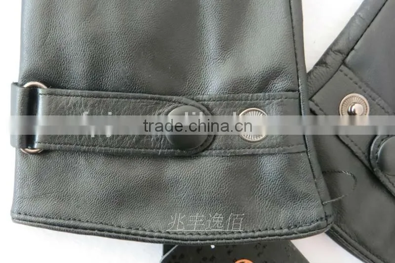 men wholesale christmas gloves with leather motorcycle