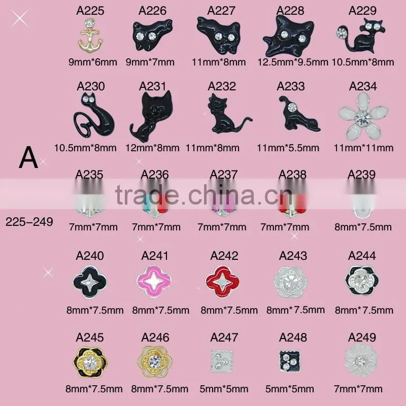 2016 New popular 3D DIY bow Alloy nail art decotation oppla nail Rhinestone decoration
