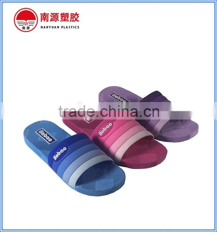 PVC rainbow strap fashion slipper for lady
