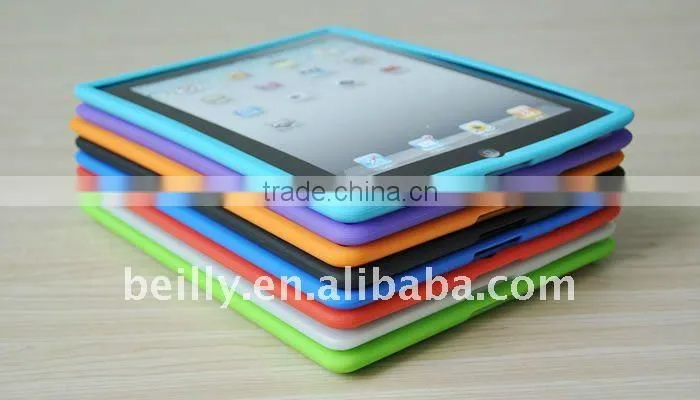 HOT SELL!!! Fashion candy silicone custom case for iPad 2