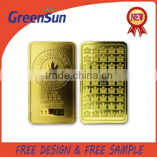 2014 high quality custom made gold bars