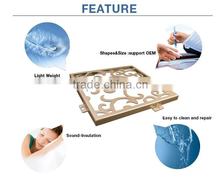 Good corrosion resistance 300*300mm relief panel used for balcony