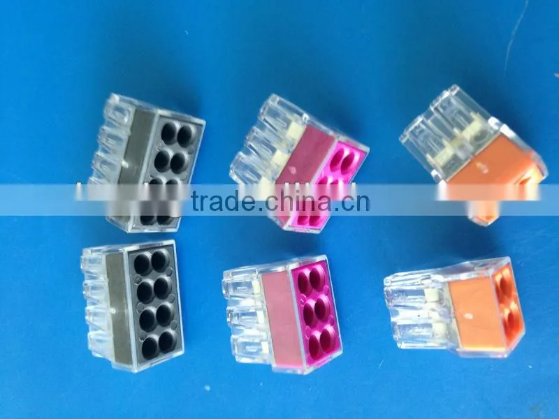 2016 new design equivalent wago 2273-204 4pin connector cable for cctv camera cable in stock