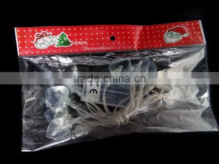 led string light with heart/light christmas led battery light strings