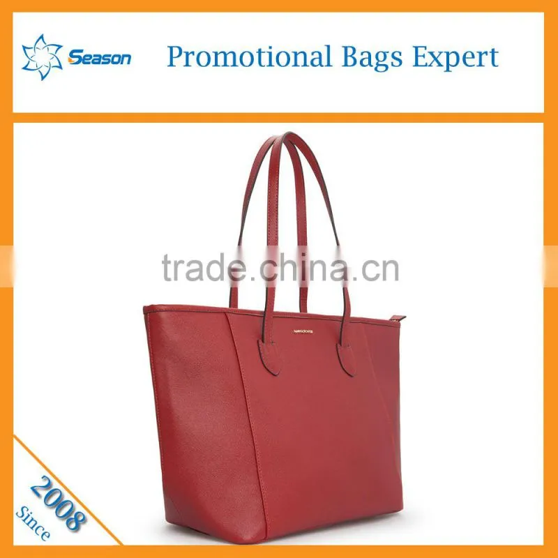New stock PU leather handbags shoulder tote bag big size for ladies