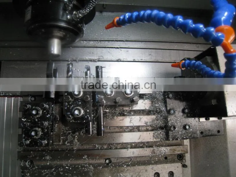 CNC300D cnc lathe metal cutting machine with power milling head