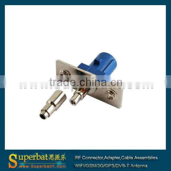 Fakra 2 hole panel Plug Blue for GPS telematics/navigation,1.13m