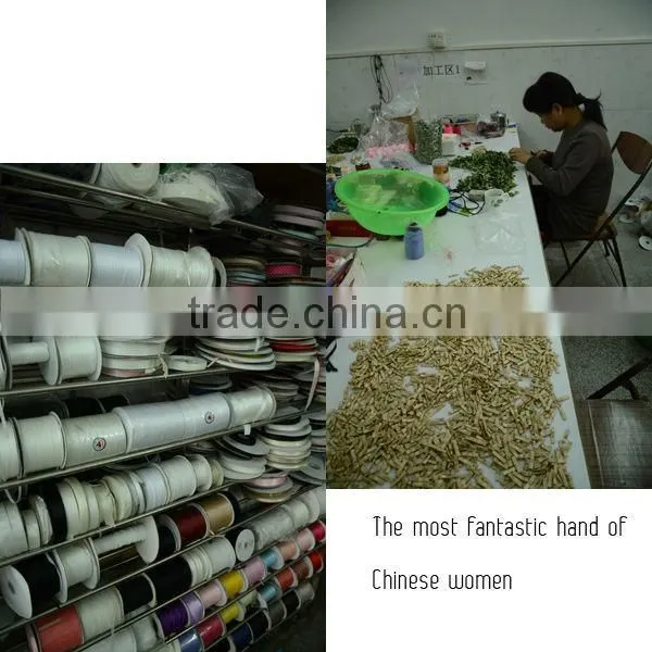 white Ribbon Flower Handmade Rose For Decorative Toys