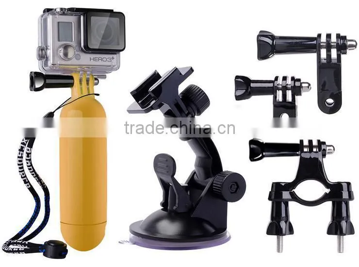 Go Pro Accessory Kit Ultimate Combo Kit 22 accessories selfie stick with 300 kits stock 2015 on promotion