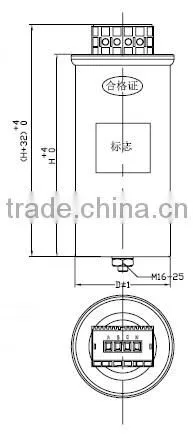 10KVAR Split phase compensation capacitor