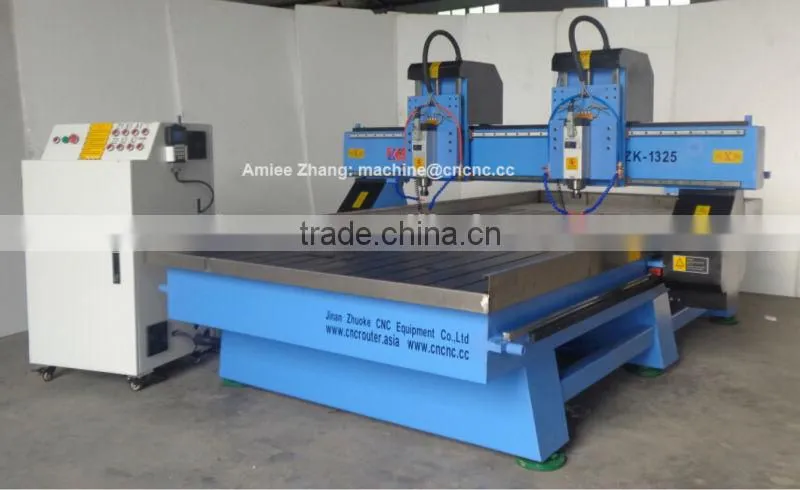 2 Heads 2 Rotary Axis Flat Cylinder Engraving Machine CNC Router DSP A18 4 Axis System ZK-1325