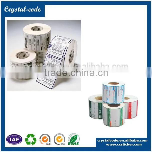 3 layer roll barcode pvc adhesive sticker