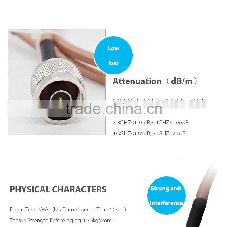 Copper High And Low Temperature resistant Telecom RF Feeder Cable