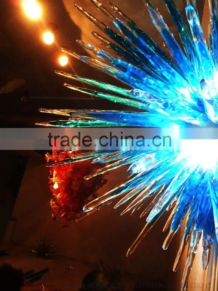 hand blown glass wall decoration XO-20150703&Murano glass chandelier from famous Chinese glass artist Mr Ou