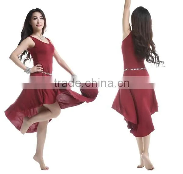 2014 Simple and Comfortable Cotton Belly Dance Practise Wear, Belly Dance Dress (QC2218)