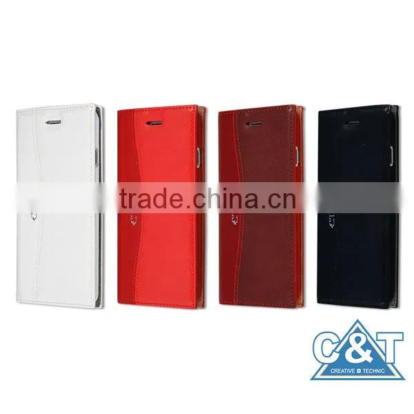 C&T Luxury pu leather wallet flip cover case for coolpad note3