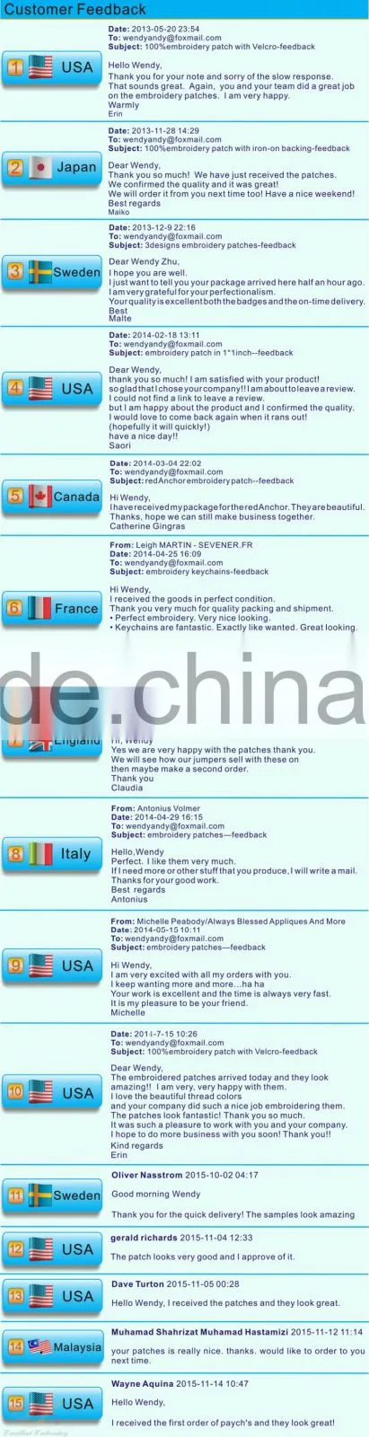 popular embroidery supplier custom patches