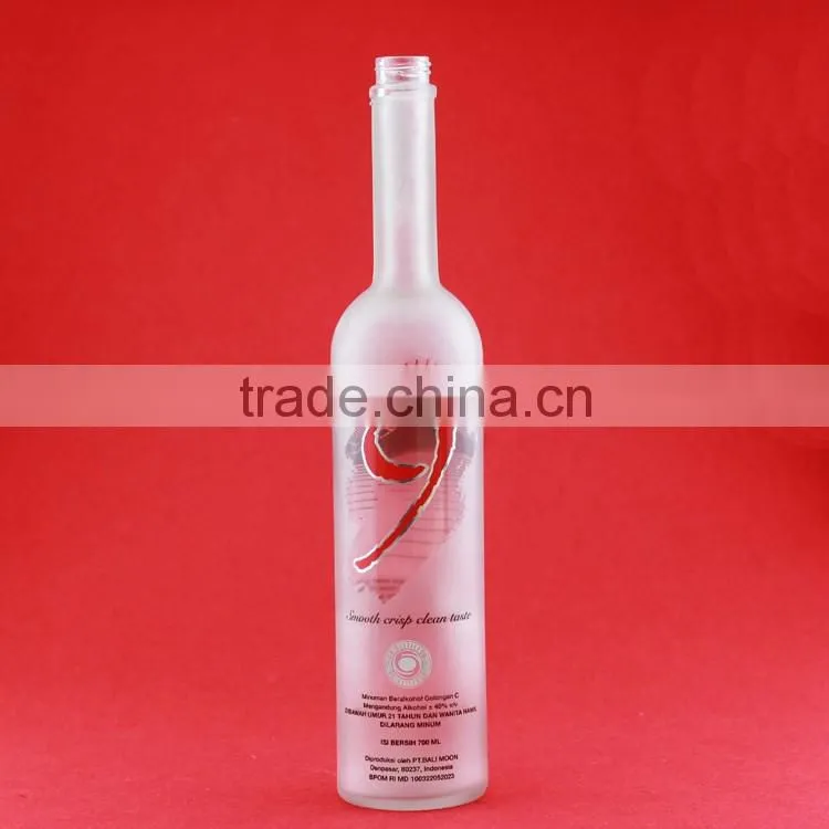 Nice printing froster bottle 600ml juice glass bottle juice glass bottle