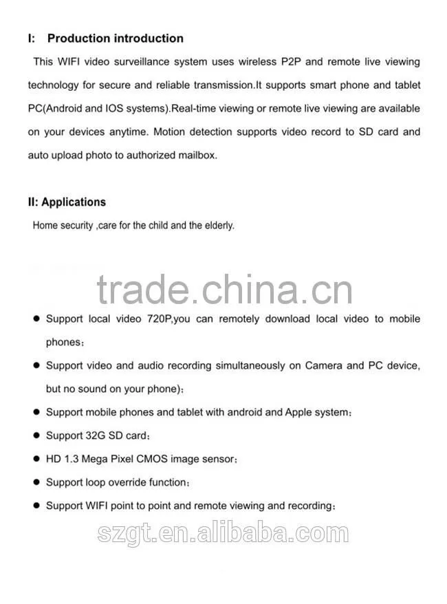 HD 720P Wi-Fi support Android and IOS system PC PIR hidden in clock camera DVR