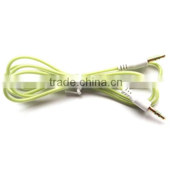 wholesale lighting wire audio cable with 3.5mm glod jack