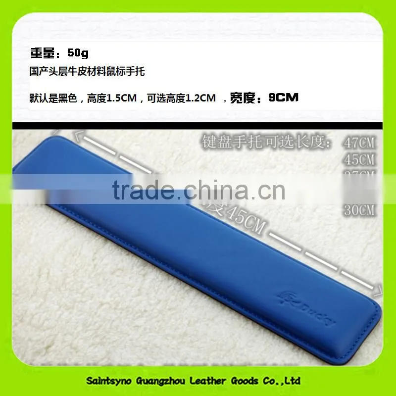 15014 Promotional ergonomic comfortable soft leather mouse pad wrist rest support