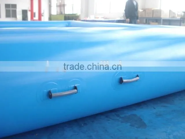 2016 Selling middle blue inflatable rectangle swimming pool