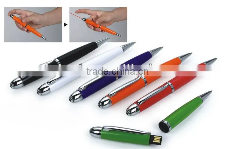 usb flash drive laser pointer ball pen usb 2.0, different shape usb stylus pen drives