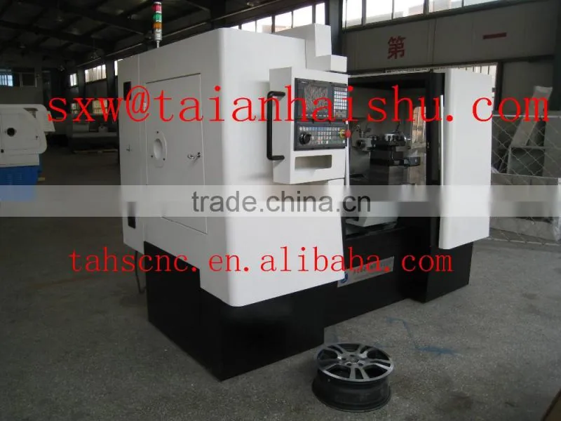 CK6187W wheel hub turning lathe , rim straightening making lathe Quality Assured