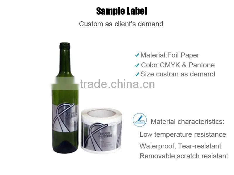 Customed Top Quality Sample Label In Packaging Boxes For Wine