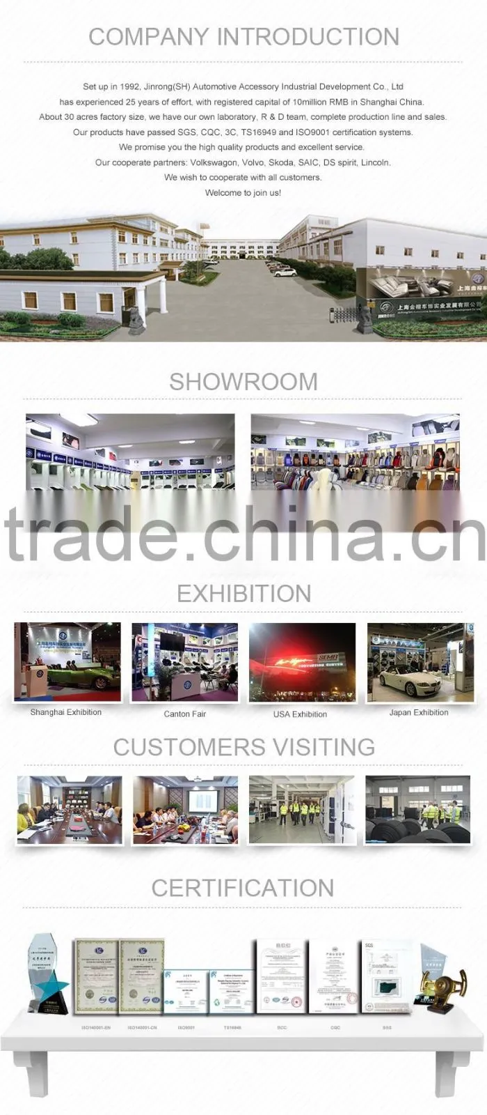 Factory wholesale high-end design car trunk mat