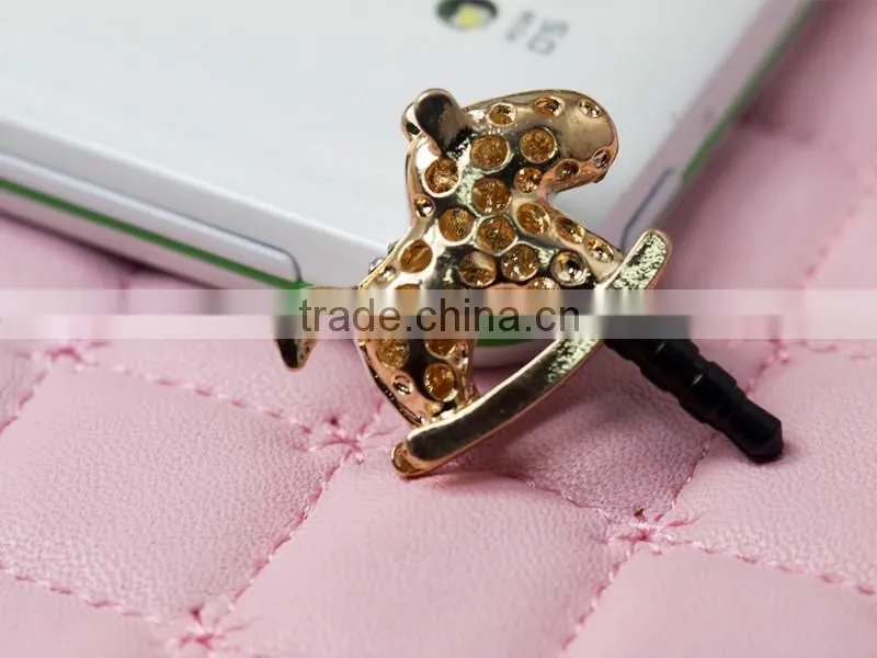 custom hot sell new products 3d moon anti dust plug for mobile phone decoration