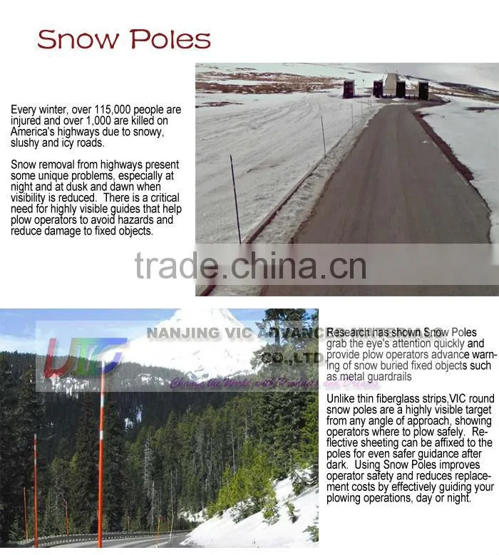 Supply Fiberglass Driveway Marker,High Strength FRP Driveway Marker,Flexible,Colorful,UV Resistant,Made In China