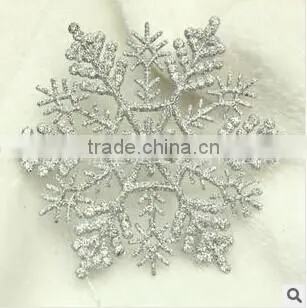 decoration christmas plastic glitter snowflake