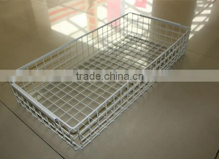 Slatwall basket,hanging basket for slatwall,metal basket