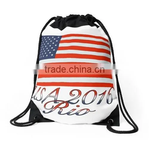 2016 Brazil Rio big sport events Cheap Drawstring Backbag bag promotional
