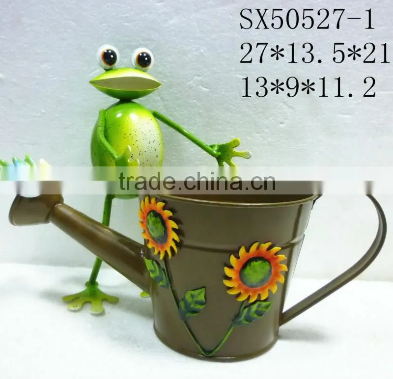 metal garden planter or flower pot