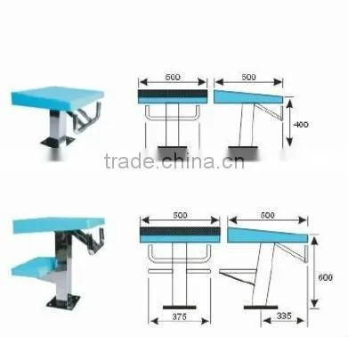 Manufacturer fiberglass olympic starting stand for swim pool