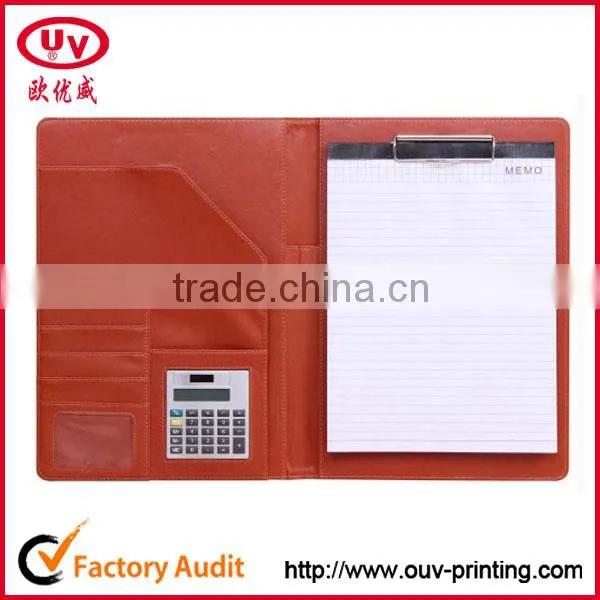 a4 pu leather notepad folder, folder with notepad