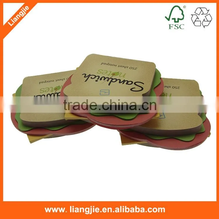 Sandwich memo pad break snack note promotional gift