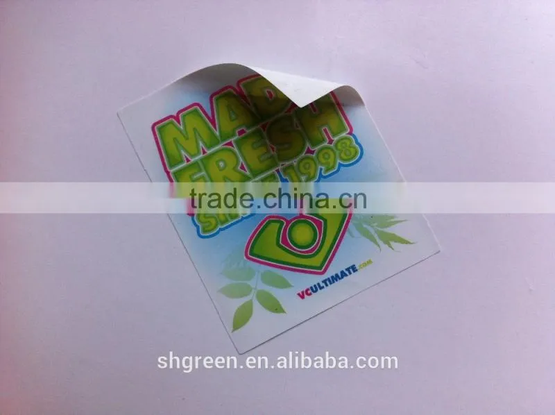 Die cut gum paper sticker