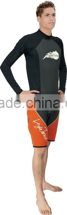 Men's mesh skin rash guard lycra swimming suit L-02