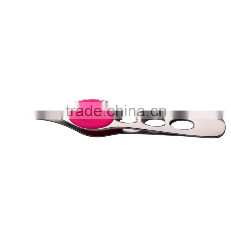 2015 Pointed Slant Tip Carbon Steel Eyebrow Extension tweezers